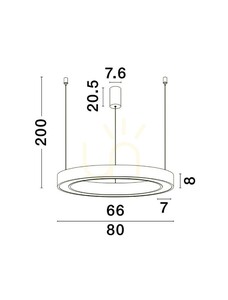 SONORA Luces Exclusivas taklampa LE42810 small 1