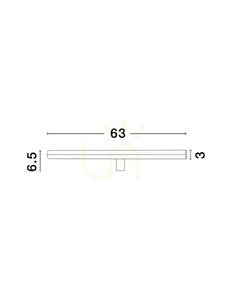 VALLES Luces Exclusivas LED badrumsvägglampa svart 18 W 63 cm small 1