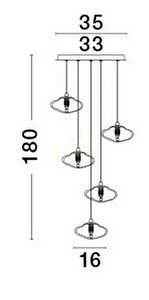 NAYARIT Luces Exclusivas taklampa LE42901 small 2