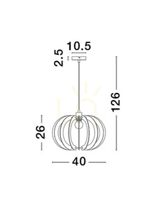 NOGALES Luces Exclusivas taklampa LE42941 small 1