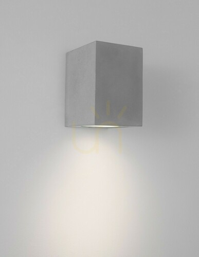 Kontrollera IXTAPALUCA utomhusvägglampa GU10 7W IP65 grå betong 12 cm ljus nedåt LE71605 Luces Exclusivas