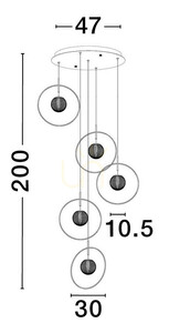 BACATA taklampa från Luces Exclusivas LE43201 small 2