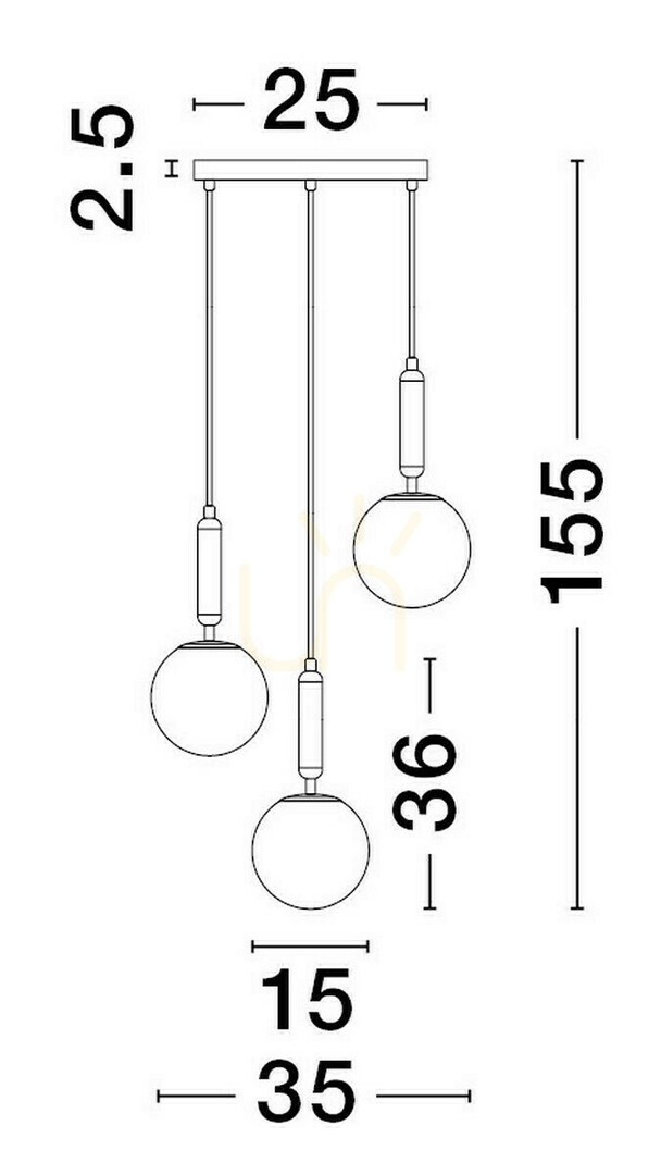Utsikt AGRO Luces Exclusivas taklampa LE43223 AGRO Luces Exclusivas taklampa LE43223