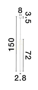 Svart LED-pendellampa BALA Luces Exclusivas LE43236 6 W 3000 K small 1