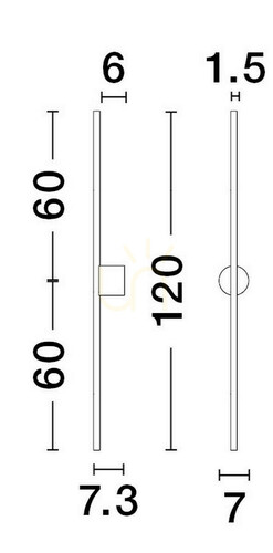 Kontrollera TUNJA vägglampa från Luces Exclusivas LE43242
