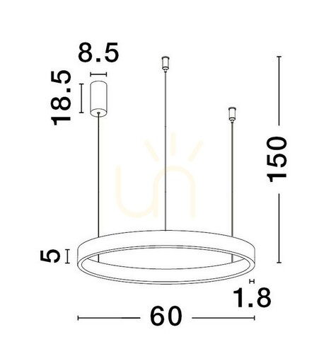 Kontrollera BARI taklampa från Luces Exclusivas LE43249
