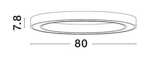 MILPA Luces Exclusivas LE43278 svart LED-taklampa 80 cm small 2