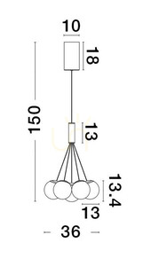 ABALA Luces Exclusivas taklampa LE43309 small 2