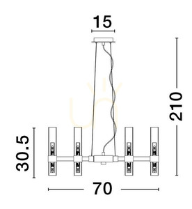 ACUNA Luces Exclusivas taklampa LE43345 small 1