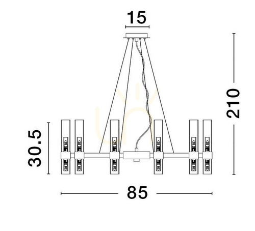 Kontrollera ACUNA Luces Exclusivas taklampa LE43346