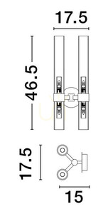 ACUNA Luces Exclusivas vägglampa LE43349 small 1