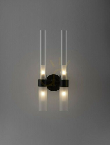 Kontrollera Luces Exclusivas ACUNA LE43349 svart vägglampa 4×G9