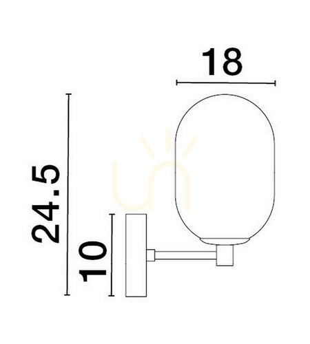 Kontrollera BADESI Luces Exclusivas vägglampa LE43352