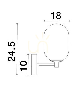 BADESI Luces Exclusivas vägglampa LE43352 small 1