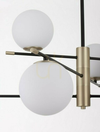 Kontrollera AEREO Luces Exclusivas LE43370 ljuskrona, svart, 6×G9, 100 cm