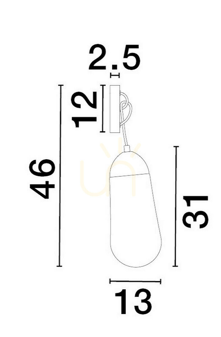Förhandsvisning BADEN vägglampa från Luces Exclusivas LE43372 BADEN vägglampa från Luces Exclusivas LE43372