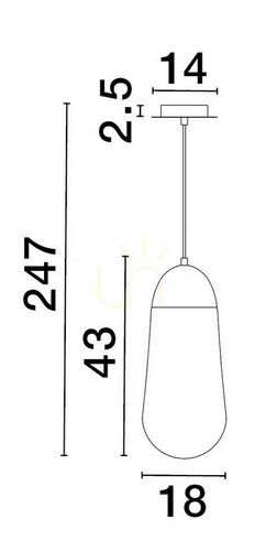 Kontrollera BADEN taklampa från Luces Exclusivas LE43374