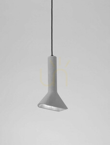 BADOW taklampa grå betong, skärm 19,5 cm, nedhäng till 150 cm, E14 max 5 W, Luces Exclusivas LE43376 small 1