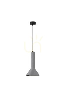 BADOW taklampa grå betong, skärm 19,5 cm, nedhäng till 150 cm, E14 max 5 W, Luces Exclusivas LE43376 small 0