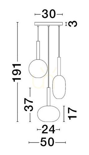 Kontrollera BAJOS Luces Exclusivas taklampa LE43394