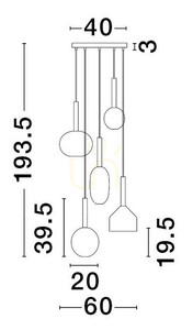 BAJOS Luces Exclusivas taklampa LE43395 small 3