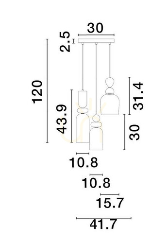 Kontrollera BALAM taklampa från Luces Exclusivas LE43400