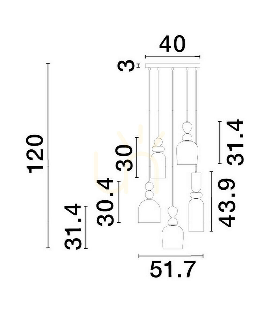 Förhandsvisning BALAM taklampa från Luces Exclusivas LE43401 BALAM taklampa från Luces Exclusivas LE43401