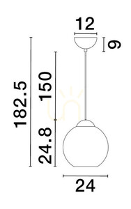 Pendellampa Luces Exclusivas BALMI LE43410, guldfärgad med rosa glas, E27, 24 cm small 3