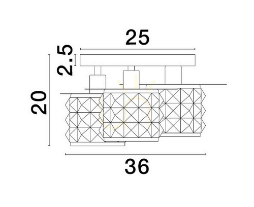 Kontrollera Plafond BAMOA Luces Exclusivas LE43422