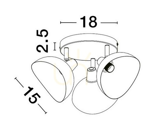 Kontrollera Plafond BANAC Luces Exclusivas LE43424