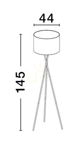 Svart golvlampa Luces Exclusivas ACACIA LE43446, 145 cm, E27 small 1