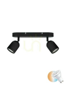 Vägglampa ACALAN Luces Exclusivas svart 2x GU10 LE43449 small 0