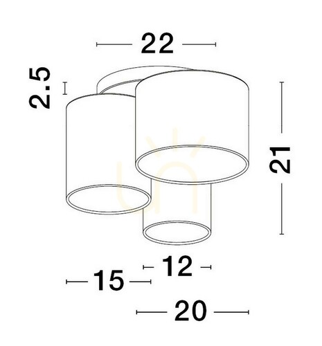 Kontrollera Plafond ACALCO Luces Exclusivas LE43454