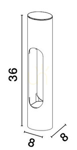 Svart LED-pollare för trädgården Luces Exclusivas ACATLA LE73504, 36 cm, 3000 K small 1