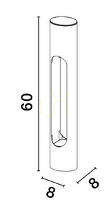 Luces Exclusivas ACATLA LE73505 svart LED-pollare för trädgården 12 W 3000 K 60 cm small 2