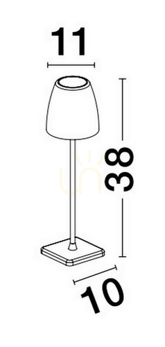 Kontrollera Bärbar laddbar lampa Luces Exclusivas AGUITA LE73555 rostbrun LED 2 W USB IP54 38 cm