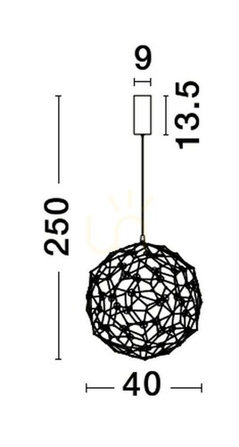 Kontrollera ALTA Luces Exclusivas taklampa LE43476