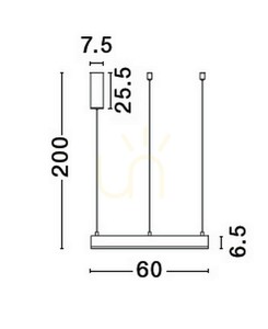 Vit LED-pendellampa JACA CCT Luces Exclusivas 60 cm LE43512 small 2