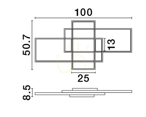 Kontrollera Plafond BALDO Luces Exclusivas LE43527