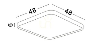 Luces Exclusivas AGOSTA LE43603 svart LED-takplafond 48 cm 30 W small 3