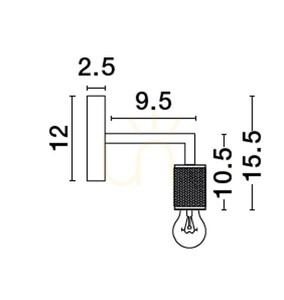 BAJIO vägglampa från Luces Exclusivas LE43610 small 1