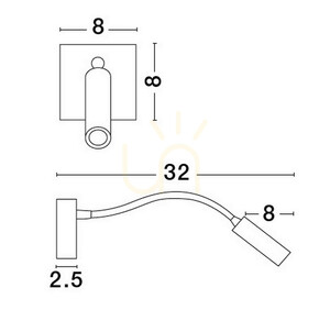 ARANCON vägglampa från Luces Exclusivas LE43618 small 1