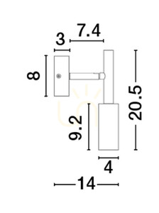 BAHAMA vägglampa från Luces Exclusivas LE43630 small 3