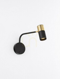Luces Exclusivas BAILON LE43639 svart och guldfärgad GU10 vägglampa small 2