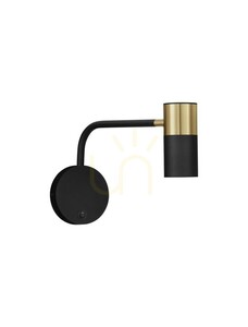 Luces Exclusivas BAILON LE43639 svart och guldfärgad GU10 vägglampa small 3
