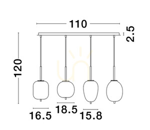 PILAR Luces Exclusivas taklampa LE43667 small 2