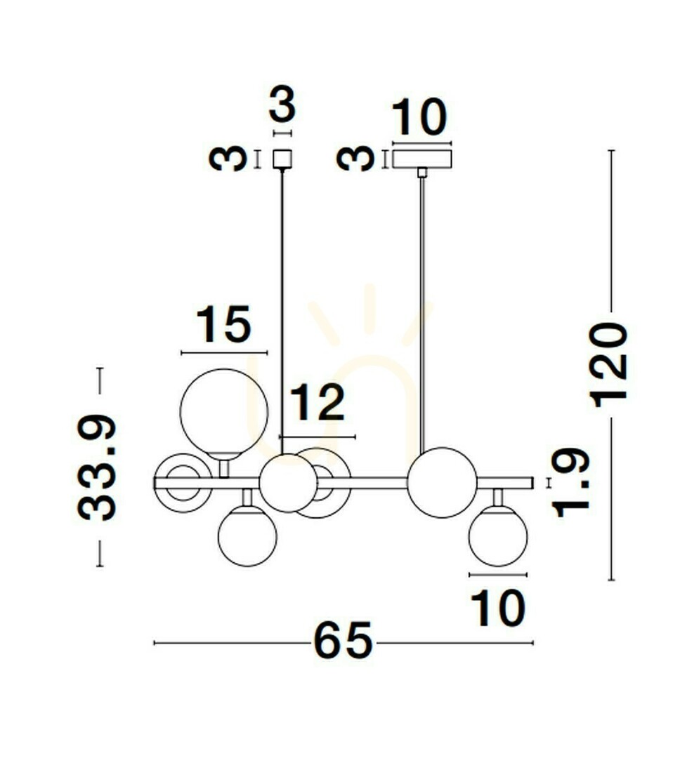 Utsikt PARLA Luces Exclusivas taklampa LE43676 PARLA Luces Exclusivas taklampa LE43676