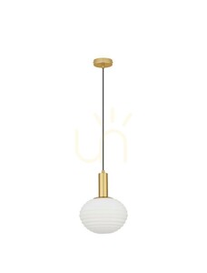BALAJU pendellampa Luces Exclusivas LE43678 guld, glasskärm Ø24 cm, E27 small 0