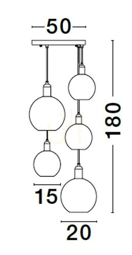 Kontrollera BALCHE taklampa från Luces Exclusivas LE43696
