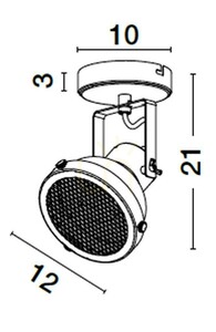 Luces Exclusivas BANCOS LE43716 svart vägglampa med GU10 small 2